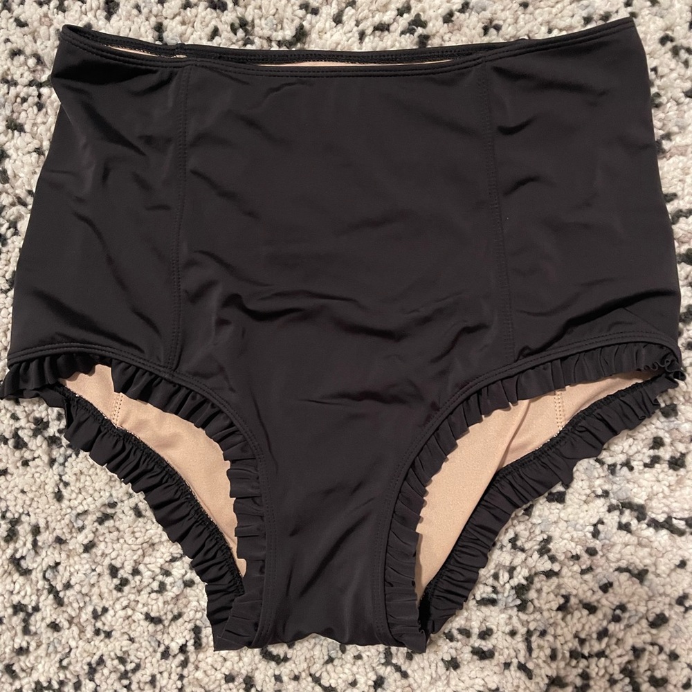 Kortni Jeane - Medium - Black Ruffled Swim Bottoms